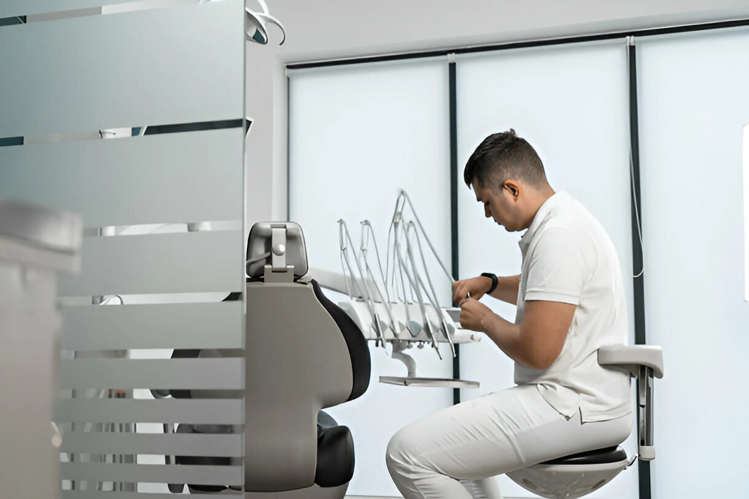 Dental operatory room clean and modern